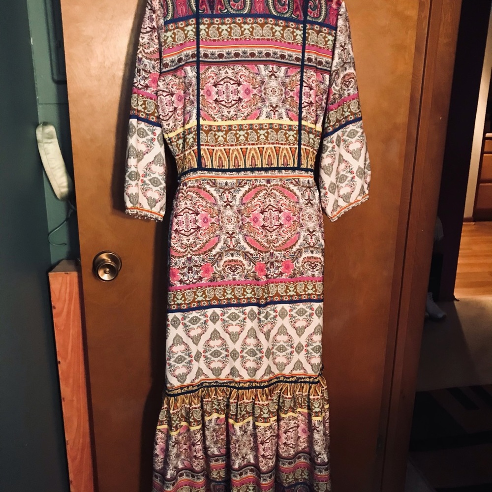 - Lakshita lace up maxi/boho dress, NWT.